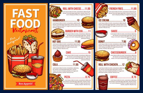 29,501 Fast Food Menu Illustrations & Clip Art - iStock
