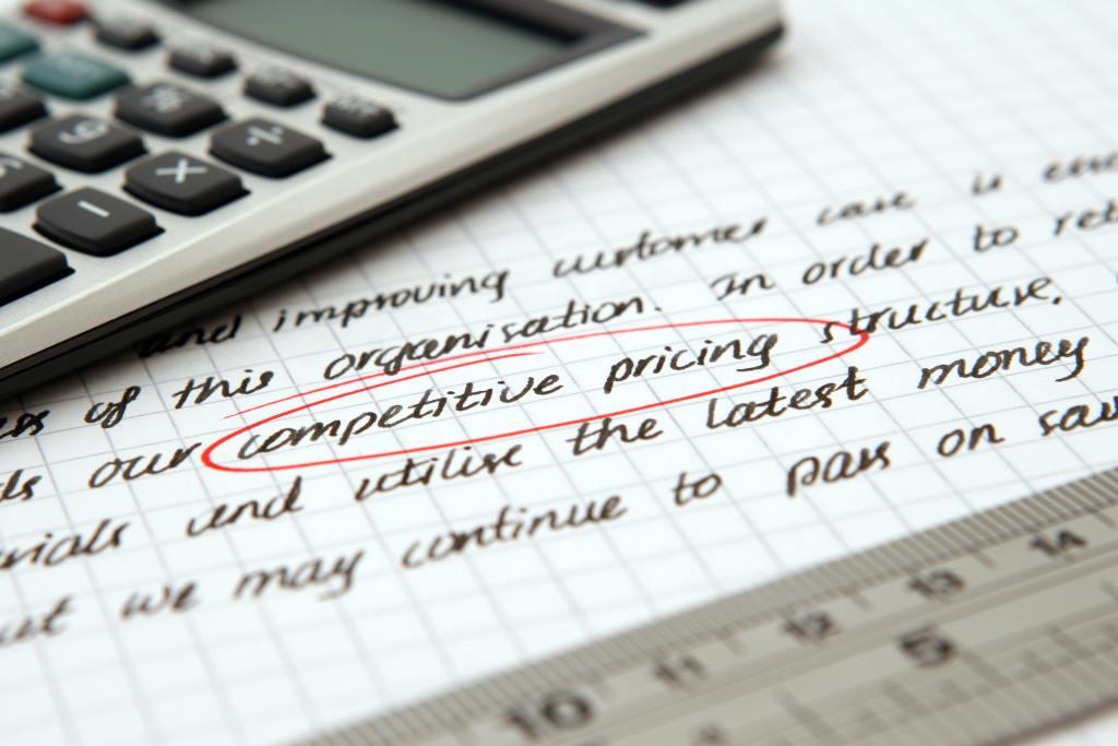 Competitive menu pricing