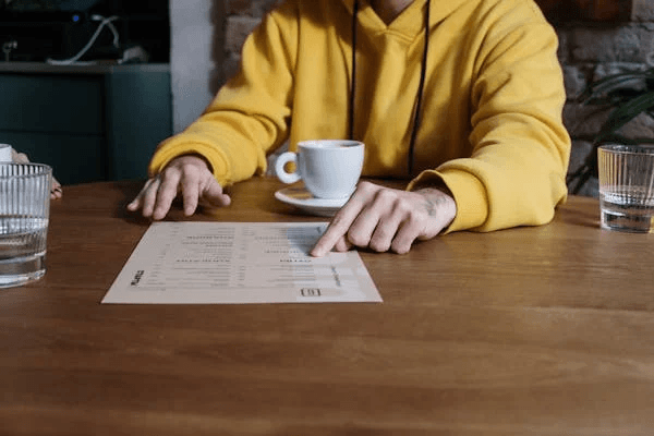 Food menu